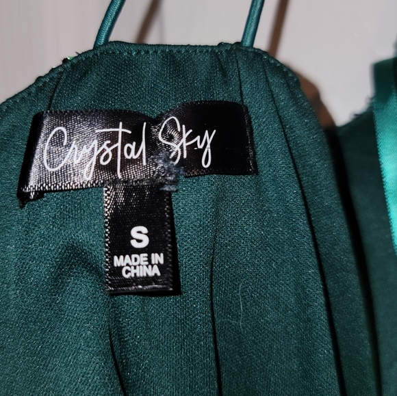 Emerald One-Shoulder Sequin Mini Dress - Picture 4 of 5